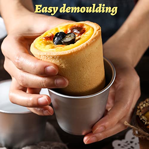 Pudding Moulds, 10pcs Aluminum Baking Cups Cupcake Mould Muffin Tin Dariole Moulds Baking Tool