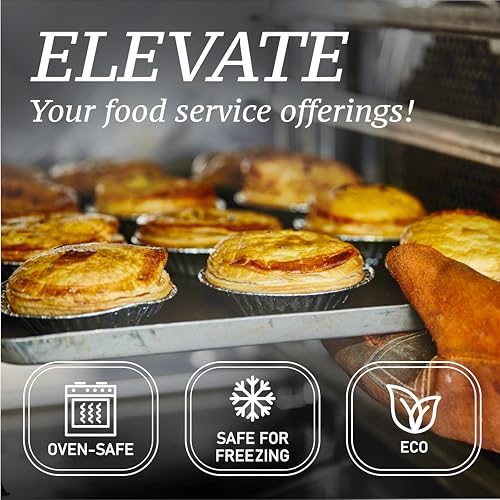(120 Pack) 5" Aluminum Pie Pans 5 Inch, Mini Pie Tins Disposable, 5 Inch Aluminum Foil Pie - Individual Pie Pans perfect for Baking, Storing & Reheating Pot Pies Small Pie Tins