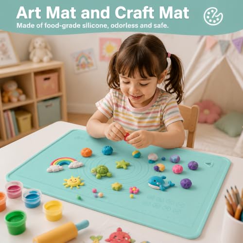 SKEAP Silicone Mat for Arts and Crafts –Non-Slip, Non-Stick Craft Mat