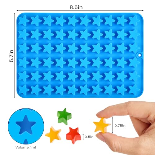 JOERSH Star Candy Molds, 240 Cavities, 4Pcs - style: Star