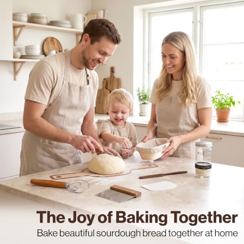 Sourdough Starter Kit with Oval Banneton Proofing Basket