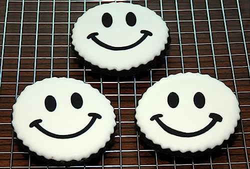 Designer Stencils Peace & Happiness Cookie Set Stencils, Beige/semi-transparent