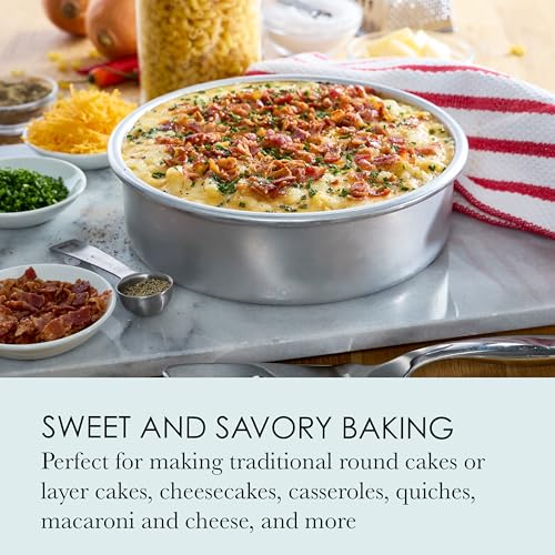 Chicago Metallic 8 Inch Round Cake Pan - size: 8-1/2 by 8-1/2 by 2-1/2 inches, Single