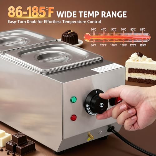 Chocolate Tempering Machine Chocolate Melter Warmer 2 Tanks 9lbs