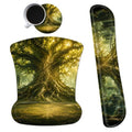3-in-1 Ergonomic Memory Foam Keyboard Wrist Rest Pad Set, Forest Trees - color: 00017