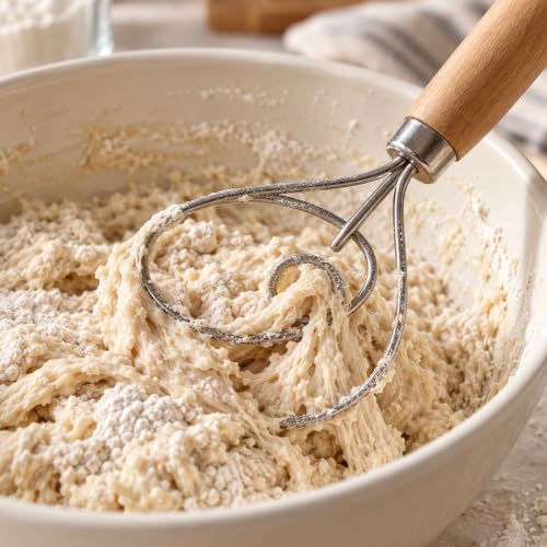 Mrs. Anderson's Baking Dough Whisk, Single-Loop, 12 Inch, 18/8 Stainless Steel, For Gently Mixing Doughs, Batters, And Bread Mixes - style: Dough Whisk, 12-Inch