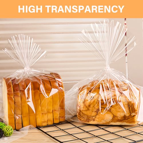 ZHEWTOEN 100 Pcs 7x10 Inch Clear Cellophane Bags with Color Twist Ties - color: Clear-7x10inch