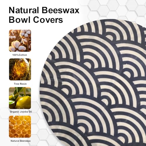 2Pcs 10inch Reusable Beeswax Elastic Bowl Covers for Bread Proofing - style: star
