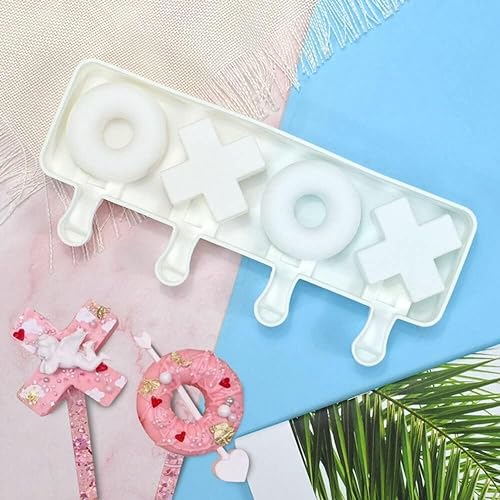 1 Pack Cute Letter Shape Popsicle Molds Silicone Ice Pop Molds 4 Cavities Popsicle Molds for Kids Adults Ice Cream Mold Cakesicles Mould DIY Popsicle Maker Homemade Popsicle Silicone Molds X - color: Cute Letter Popsicle Molds X