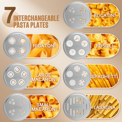 Pasta Press Attachment for KitchenAid Stand Mixer, 7 Pasta Plates
