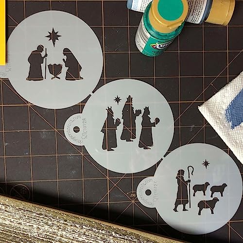 Nativity, Wisemen and Shepherd Cookie Stencil Set C1012 by Designer Stencils