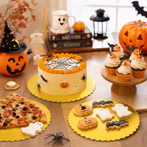8 Pack 10 Inch Round Cake Boards,Gold Wave Cake Circles Base Stand - color: Gold, size: 10Inch, style: Wavy Edge