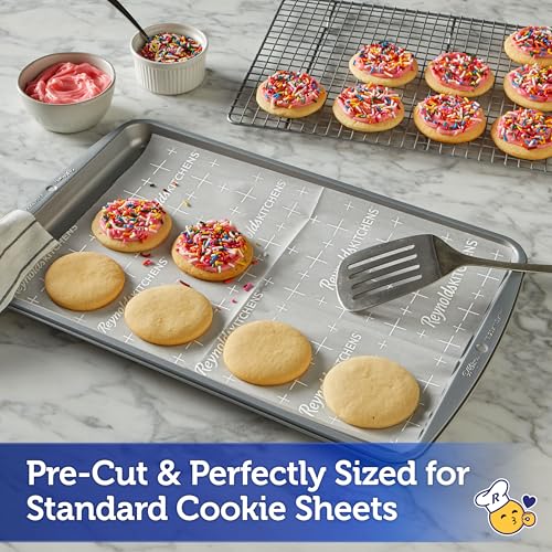 Reynolds Kitchens Parchment Baking Sheets, 25 Sheets (Pack of 4), 100 Total - size: 25 Count (Pack of 4), style: Baking Sheets