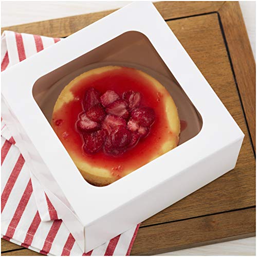 Wilton White Treat Boxes with Windows, Mini Cakes, 9-Piece