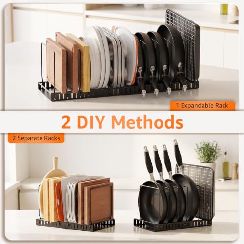 Cutting Board and Baking Sheet Organizer for Cabinet with Solid Metal Base