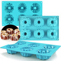 Mity rain 3pcs Mini Cake Pan for Baking, Silicone Fluted Tube Cake Pans