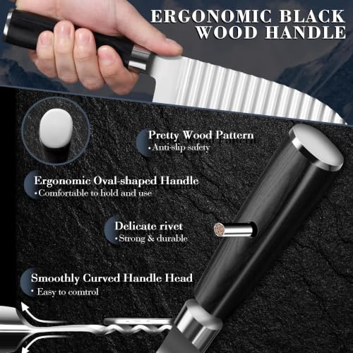 Dragon Creek Crinkle Cutter Knife - Wavy Chopper Potatoes - color: Black