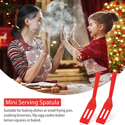 Patelai Mini Brownie Serving Spatula Silicone, Red, 2 Pieces - color: Red