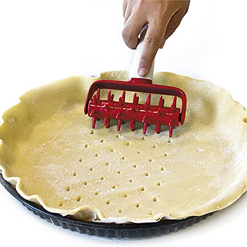 4 pcs Pizza Tool Set Including Pastry Pizza Roller, Pizza Dough Docker that Time-Saving and Dough Cutter and Silicagel Pastry Brush (4 pcs) - style: 4 pcs