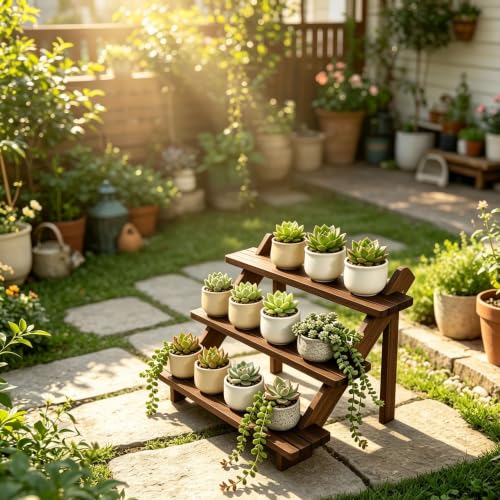 Wood Display Stand 3 Tiered Cupcake Dessert Display Snack Stepped Rack Wooden Tiered Cookie Display Table Trays Food Display Risers for Christmas Party Vendor Wedding Farmhouse Decor (3 Tier) - size: 3-Layer Cake Rack