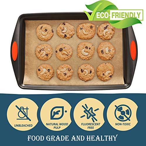 Hiware 200 PCS Parchment Paper Baking Sheets 9x13 IN, Precut Non-Stick Parchment Paper for Baking, Cooking, Grilling, Frying and Steaming - Unbleached, Fit for Quarter Sheet Pans - size: 9 x 13 inches