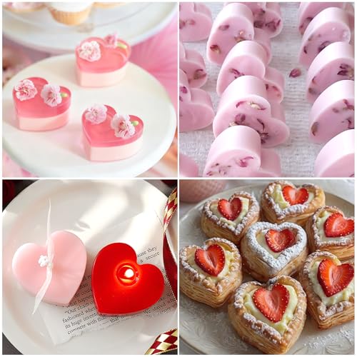 Heart Chocolate Molds Silicone 2 Inch Heart Shaped Muffin Baking Pan Mold - size: 2 Inch