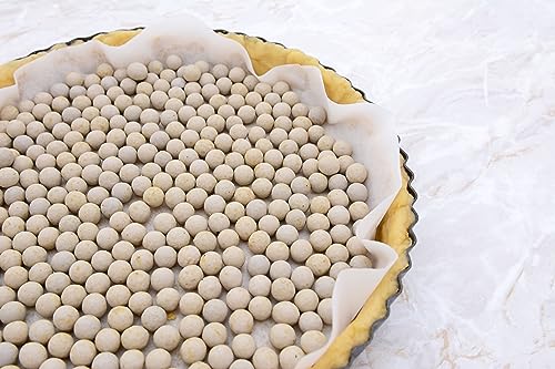 R&M Ceramic Pie Weights 1 lb – Reusable Baking Weights for Blind Baking Pie Crusts with Mesh Storage Bag - style: Ceramic Pie Weights