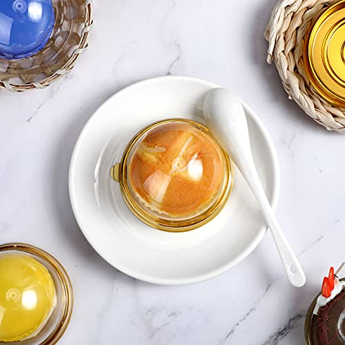 Patelai 50 Pcs Mini Cupcake Containers Clear Plastic Dome Boxes, Gold - color: Gold