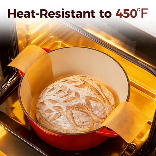 Parchment Paper Bread Sling for Dutch Oven Sourdough Baking 100 Pcs - color: 100 Pcs Round