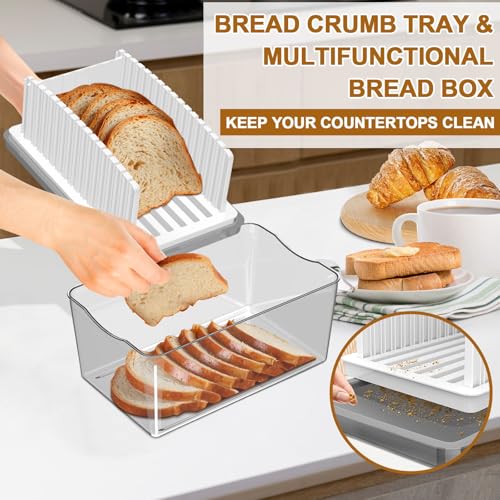 Kiss Core Adjustable Width Bread Slicer for Homemade Bread with Bread Box - style: Bread Slicer with box