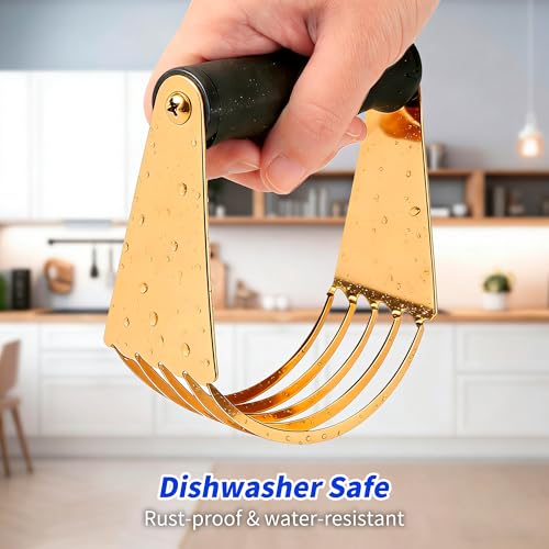 SmileCat Gold Pastry Cutter Dough Blender Stainless Steel