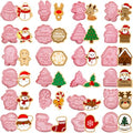 24pcs Chrismas Cookie Cutters Stamps Biscuit Baking Tools Embossing Cookie Molds - style: Christmas