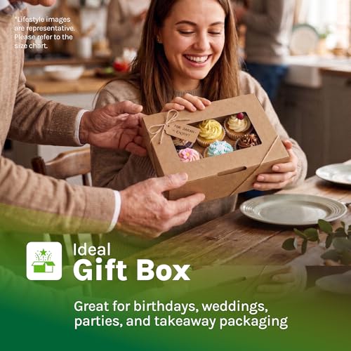 20 Pcs Cookie boxes with window, 7.87×3.15×2.36 Inches - size: 7.87" × 3.15" × 2.36"
