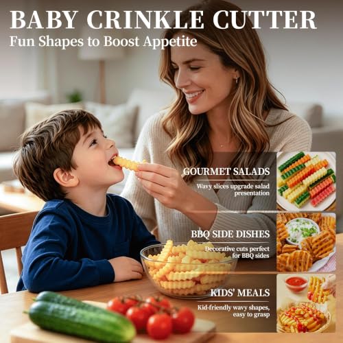 Dragon Creek Crinkle Cutter Knife - Wavy Chopper Potatoes - color: Black