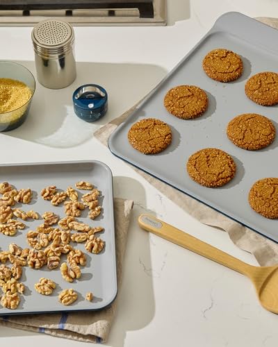 Caraway Non-Stick Ceramic Baking Sheet Trio and Cookie Sheet Set - color: Gray, size: Baking Sheet Trio & Cookie Sheet
