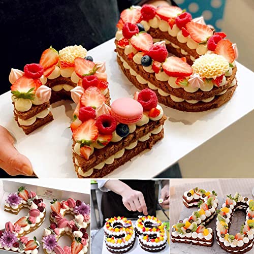 Ducodocu Large Silicone Number Cake Mould 3D Novelty Cake Pan DIY Baking Mold for Birthday Anniversary Number of 2 - size: 2