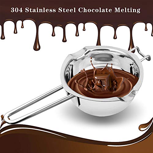 1000ML Double Boiler Pot Set Stainless Steel Melting Pot For Chocolate, Candle and Candy Making (34oz) - size: 1000ML