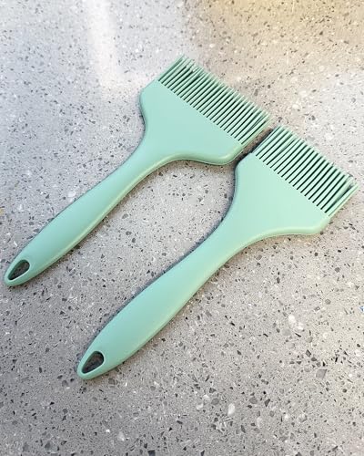 2Pcs Silicone Basting Pastry Brush Cooking Brushes Food Brush– Green - color: Green