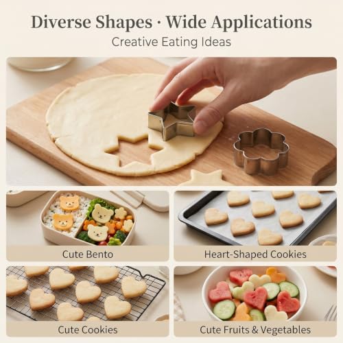 30pcs Cookie Cutters Variety Pack, Metal Clay Cutters Shapes