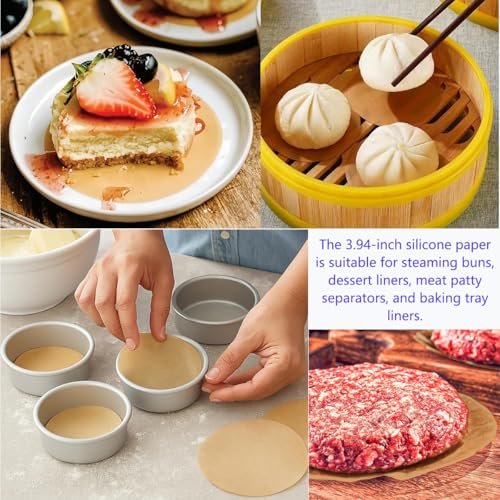 300 Sheets, 4, 6, 8 Inch Parchment Paper Rounds, Nonstick Precut - size: 300pcs4in+6in+8in)