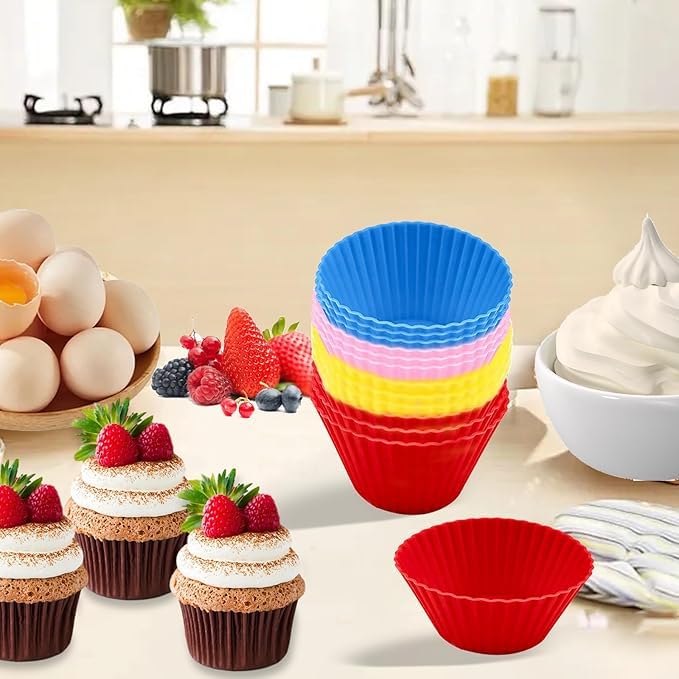 12-Pack Reusable Silicone Cupcake Liners