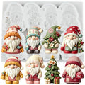 3D Christmas Gnome Fondant Mold Xmas Santa Claus Silicone Mold - color: Style G
