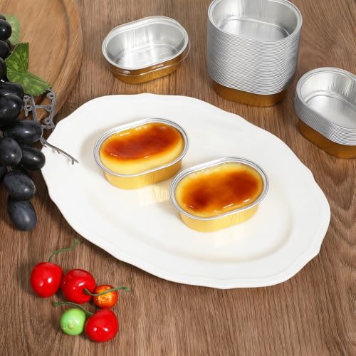 150 Pack Mini Aluminum Baking Cups with Lids, 3 OZ Disposable