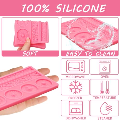 Baroque Style Cake Border Silicone Mold - color: pink(M16)