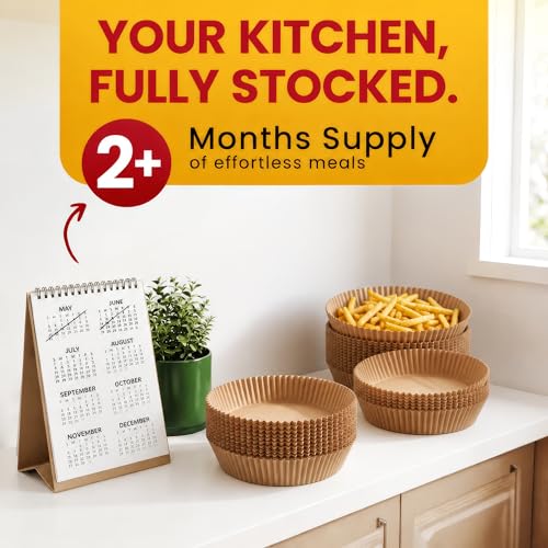 Air Fryer Liners for Ninja, 125 Pcs Round Disposable Airfryer Paper Liners - color: 8" Round