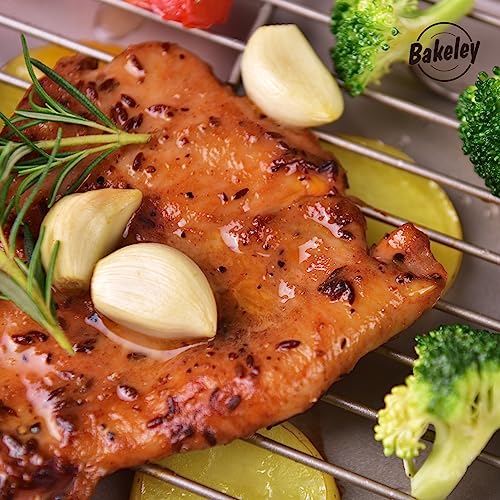13 Inch Baking Pan With Rack Carbon Steel Nonstick Tray for Oven Roasting - size: 13 Inch Deep