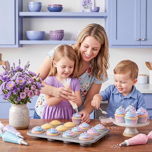 200PCS Gradient Cupcake Liners Blue Pink Ombre Paper Baking Cups Mermaid Themed Muffin Cupcake Wrappers for Bridal Shower Wedding Baby Shower Gender Reveal Birthday Party Cake Decor - style: 200 Counts