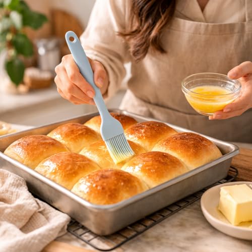 Alpine Cuisine 5-Piece Silicone Baking Tool Set Heat Resistant Spatulas and Whisk Tonal Blue
