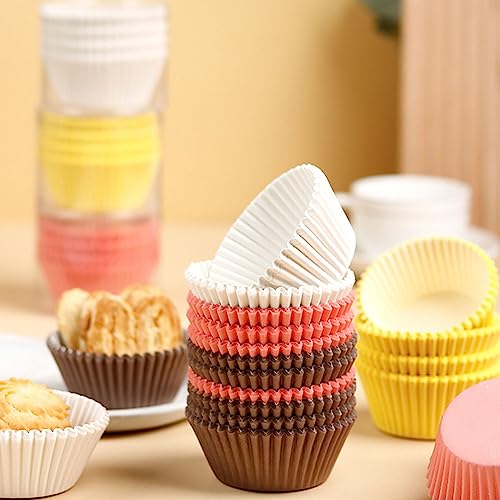 Rainbow Standard Cupcake Liners 400 Count Colorful Paper Baking Cups Disposable Cupcake Wrappers for Holiday and Party Baking Supplies
