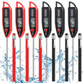 Copkim 6 Set Digital Food Thermometer Long Probe Instant,Black, Red - color: Black,Red